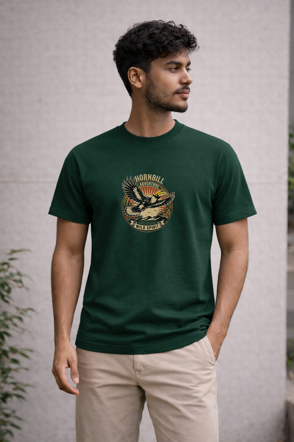 Wild Spirit Hornbill Regular Fit T-Shirt
