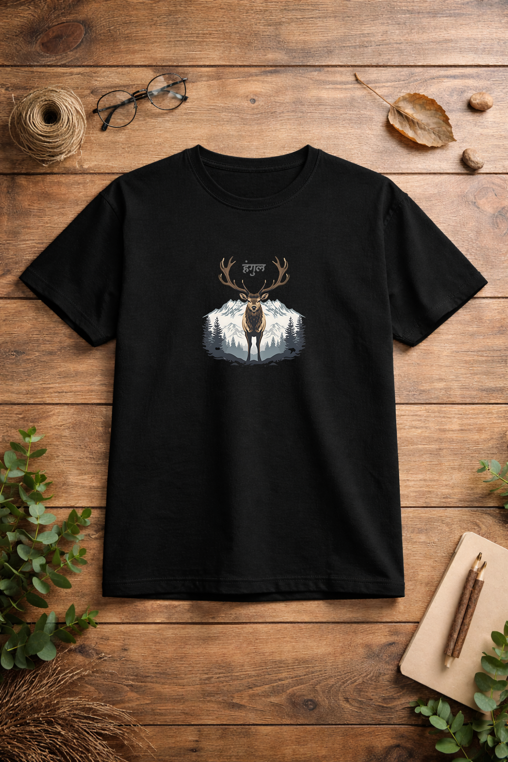 🦌 The High-Alpine Regular Fit T-Shirt: Kashmiri Hangul
