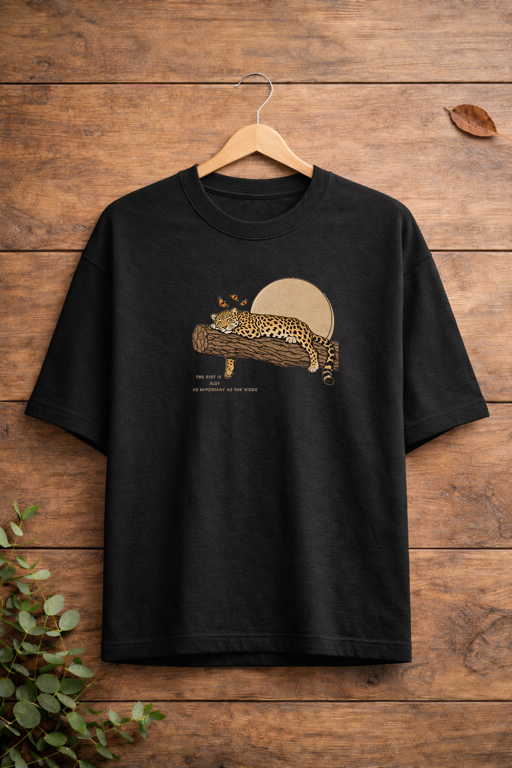 Resting Leopard Oversized T-Shirt