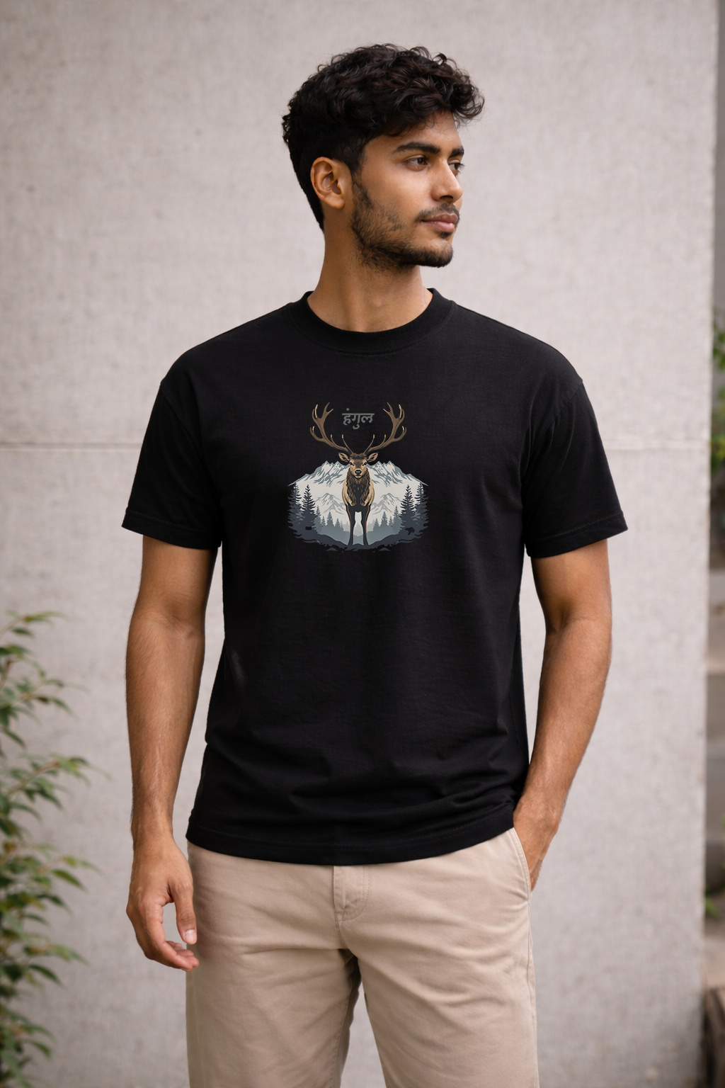 🦌 The High-Alpine Regular Fit T-Shirt: Kashmiri Hangul
