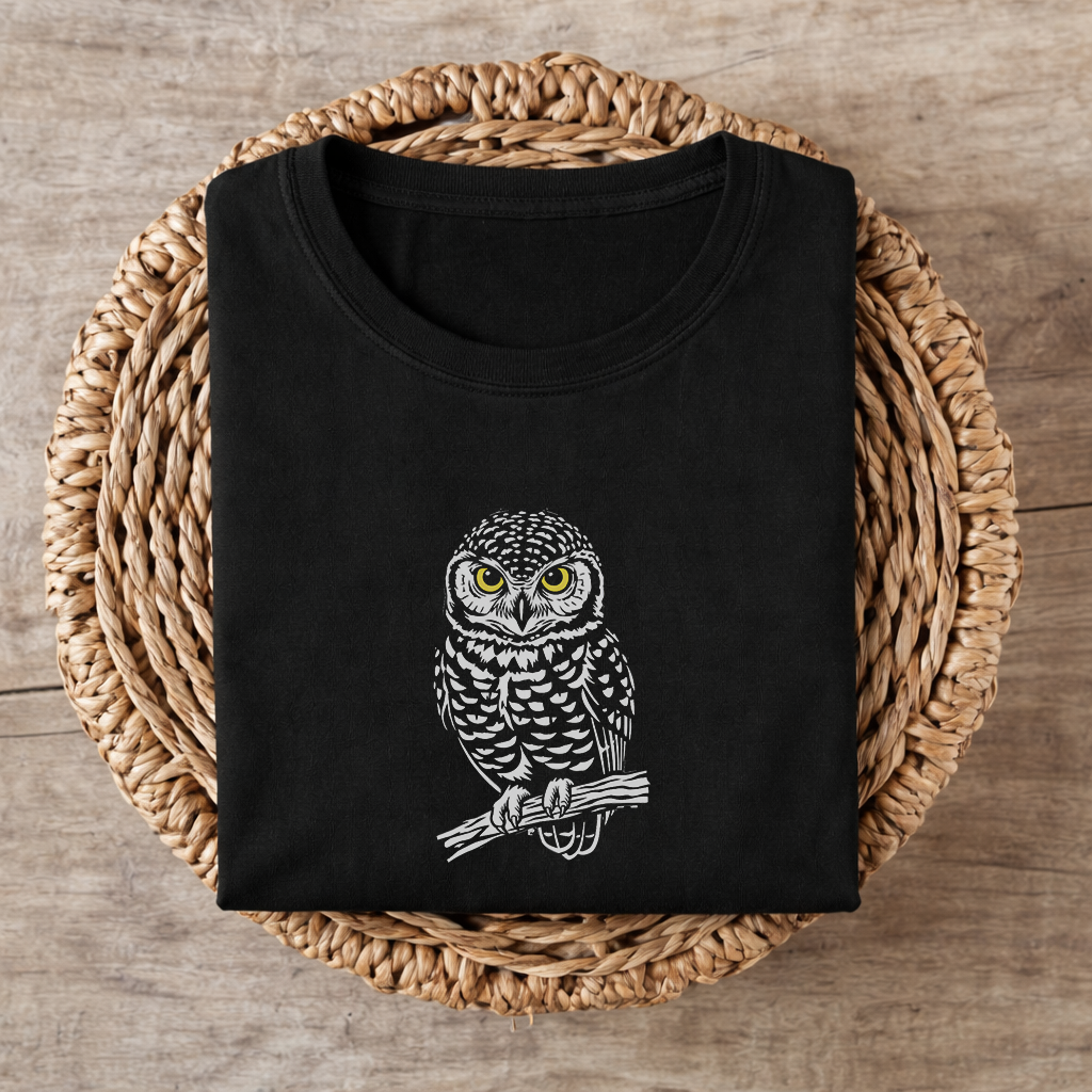 Spotted Owlet: Heavyweight 240 GSM Oversized Cotton T-Shirt