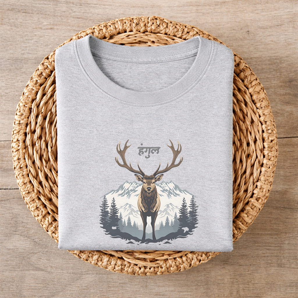 🦌 The High-Alpine Regular Fit T-Shirt: Kashmiri Hangul