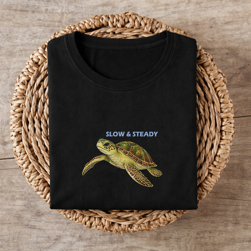 SLOW & STEADY  REGULAR FIT T-SHIRT