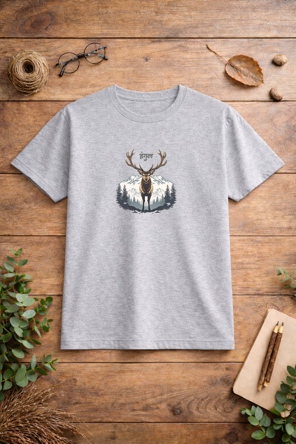 🦌 The High-Alpine Regular Fit T-Shirt: Kashmiri Hangul