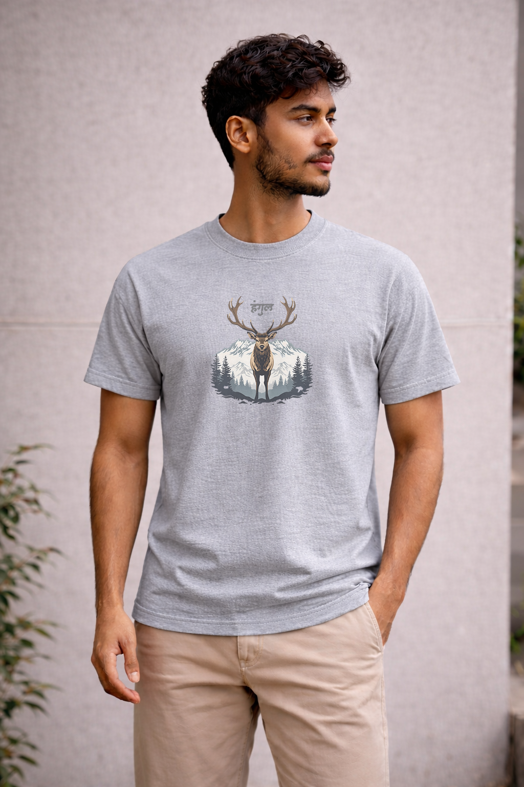 🦌 The High-Alpine Regular Fit T-Shirt: Kashmiri Hangul