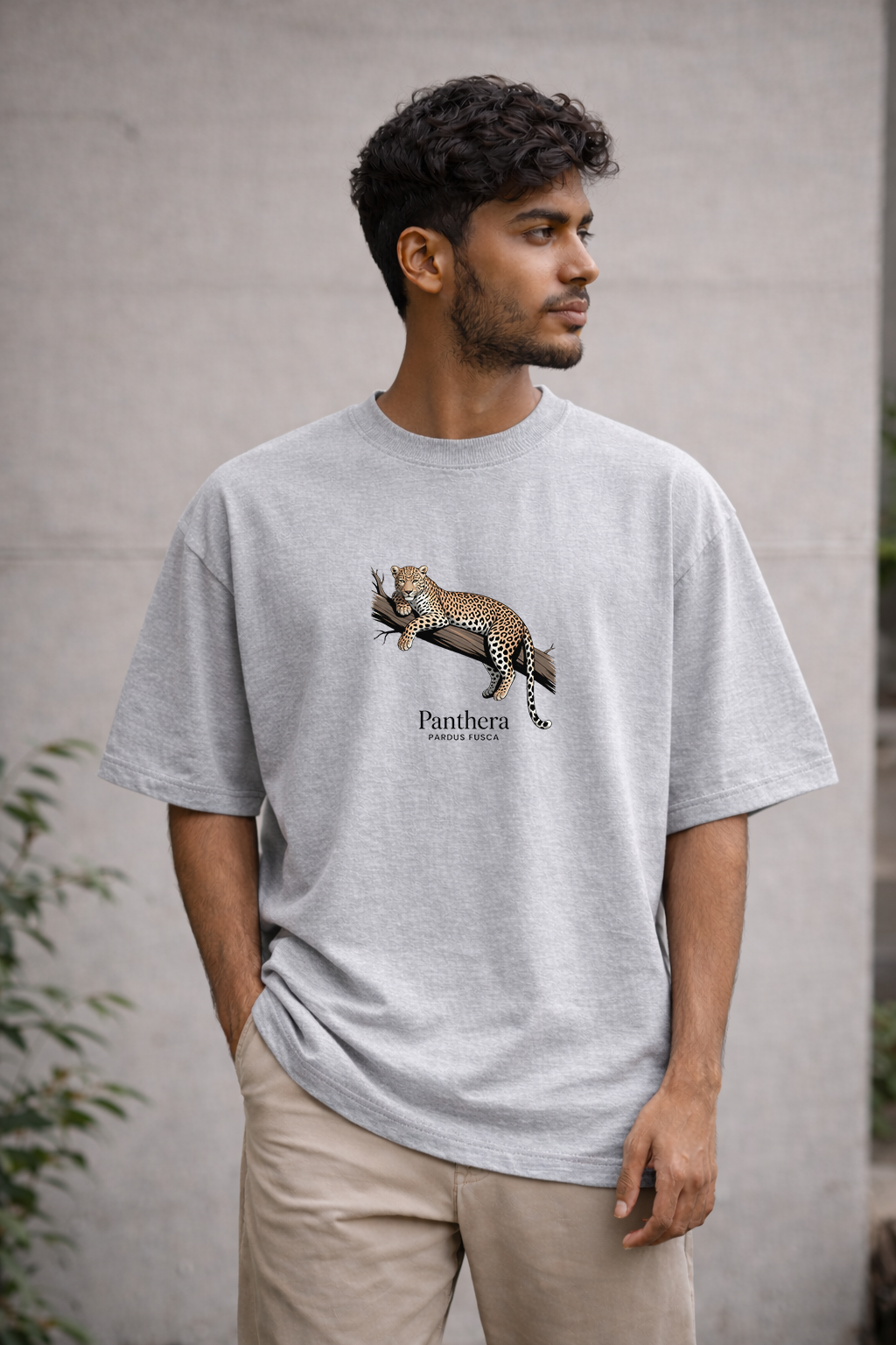 Leopard : Heavyweight Oversized 100% pure Cotton (240 GSM)T-Shirt
