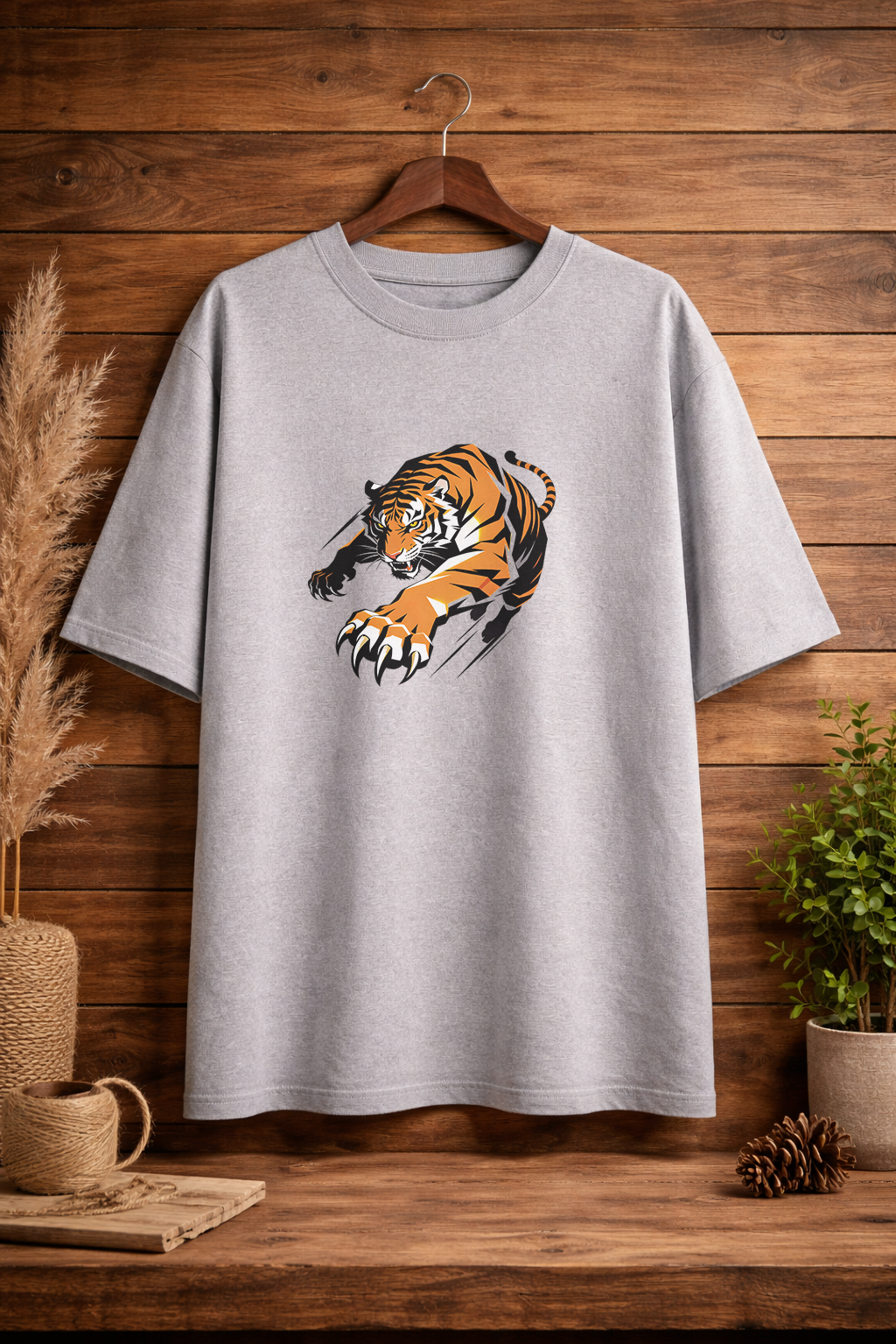 Tiger: The Apex Predator Heavyweight Oversized T-Shirt