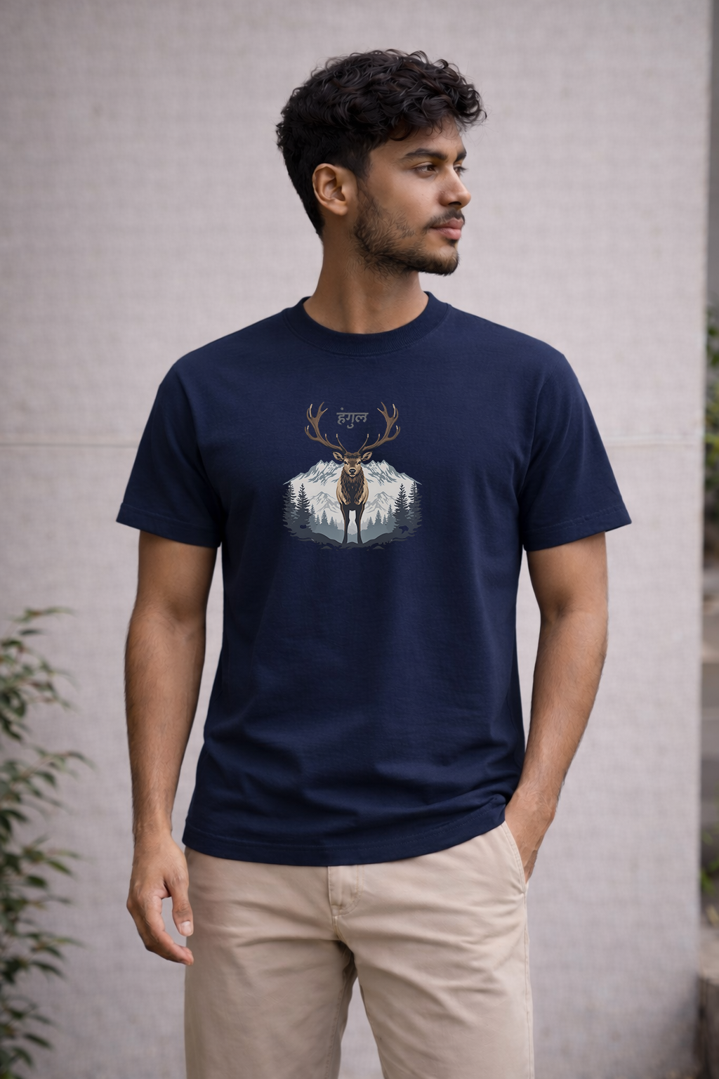 🦌 The High-Alpine Regular Fit T-Shirt: Kashmiri Hangul