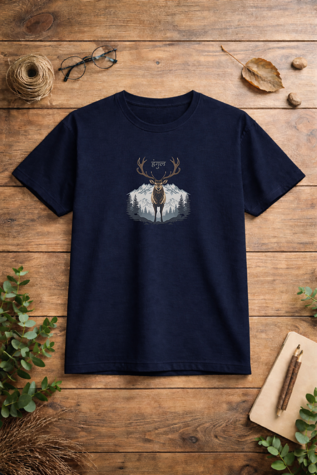🦌 The High-Alpine Regular Fit T-Shirt: Kashmiri Hangul