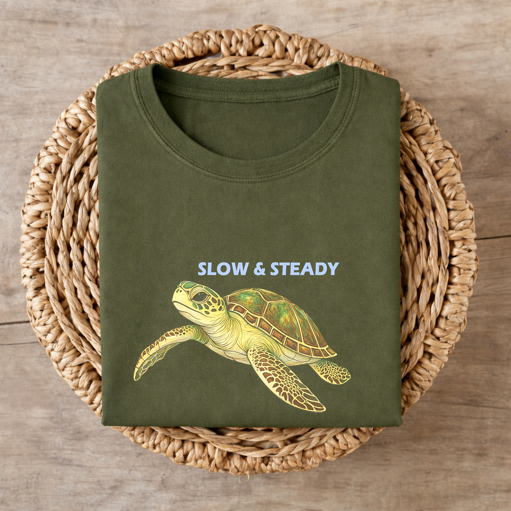 SLOW & STEADY  REGULAR FIT T-SHIRT