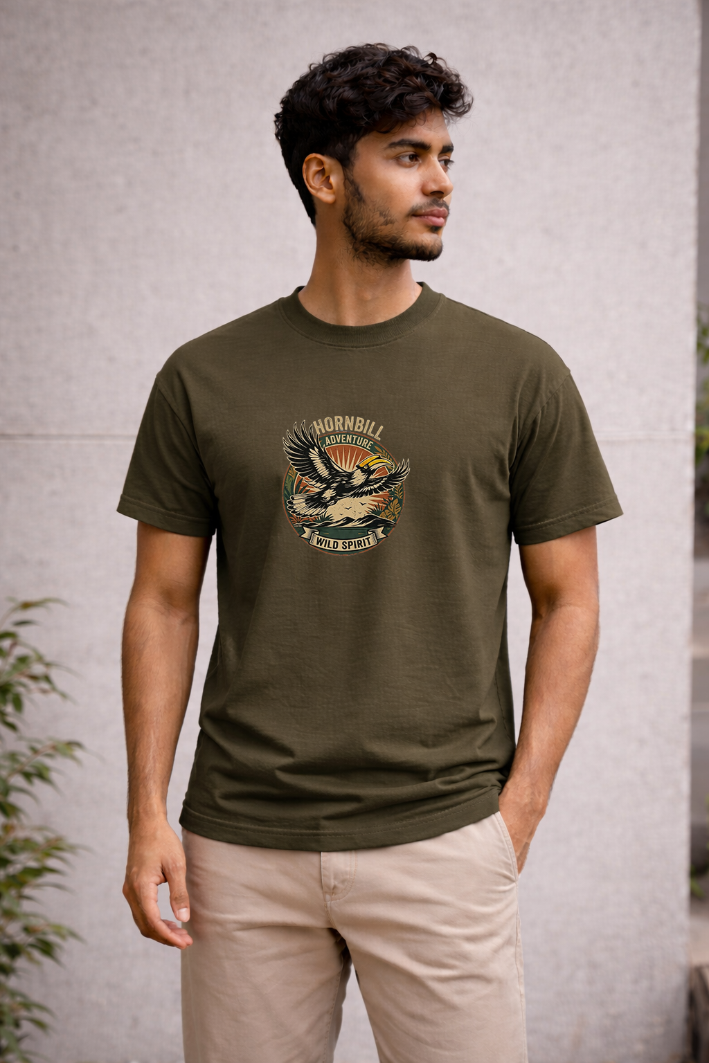 Wild Spirit Hornbill Regular Fit T-Shirt