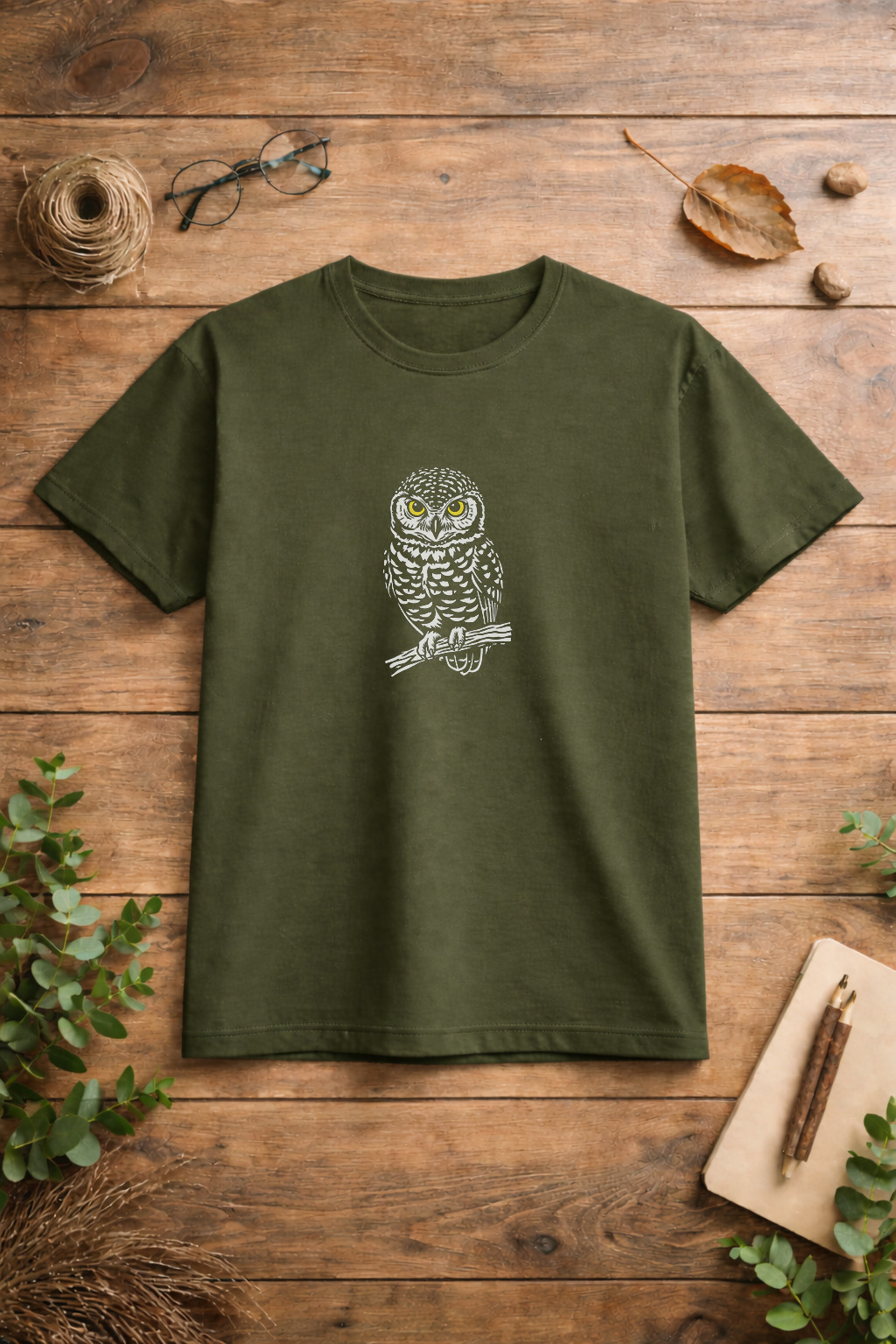 Indian Owlet Lightweight Classic Regular Fir T-Shirt