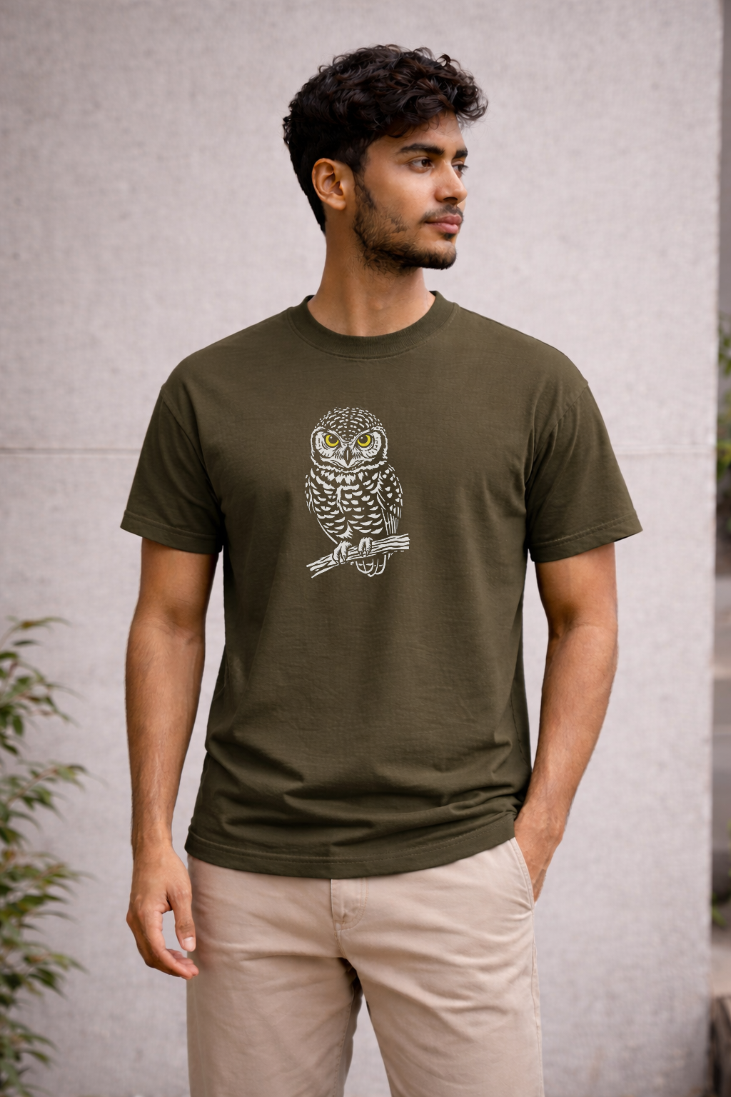 Indian Owlet Lightweight Classic Regular Fir T-Shirt