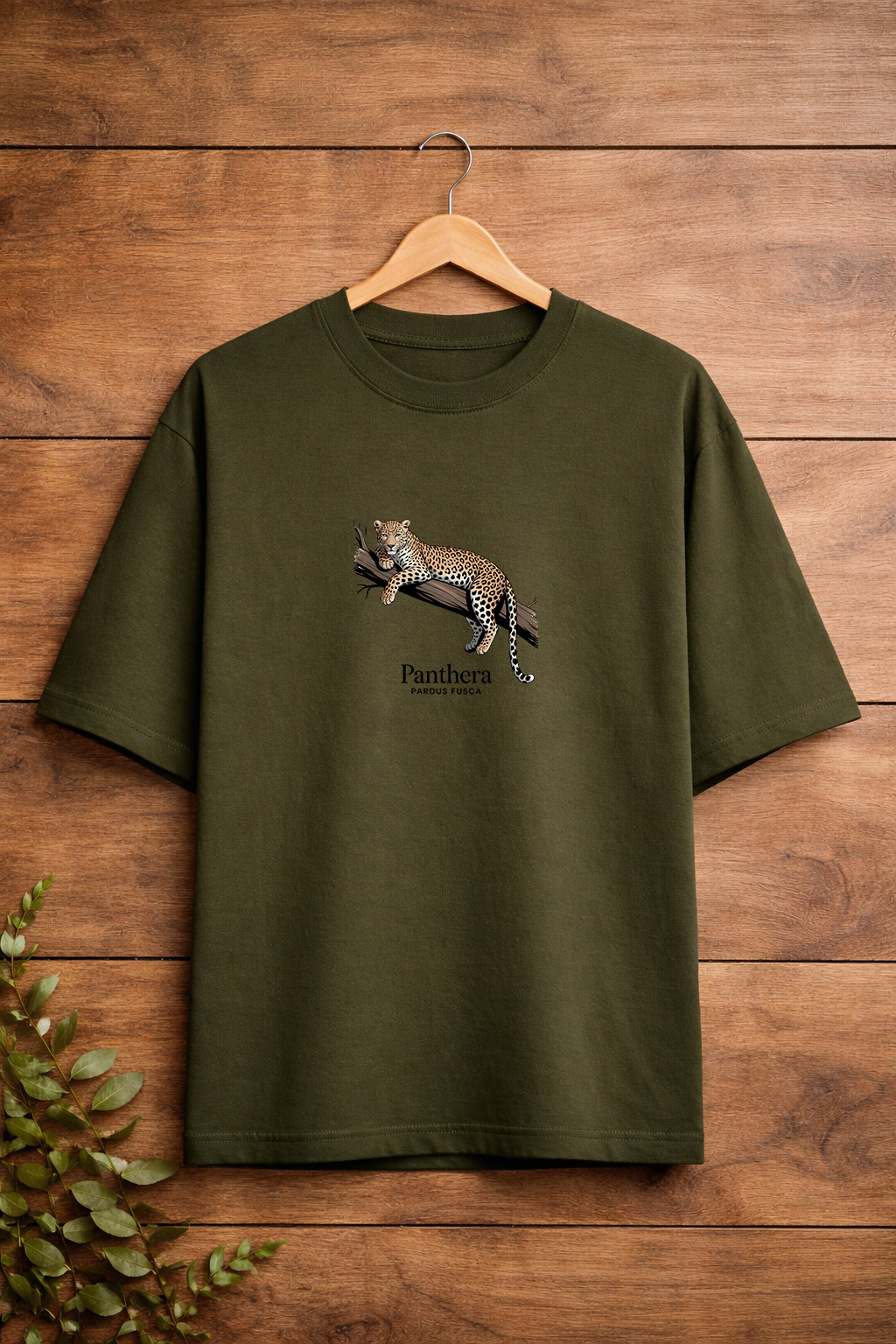 Leopard : Heavyweight Oversized 100% pure Cotton (240 GSM)T-Shirt