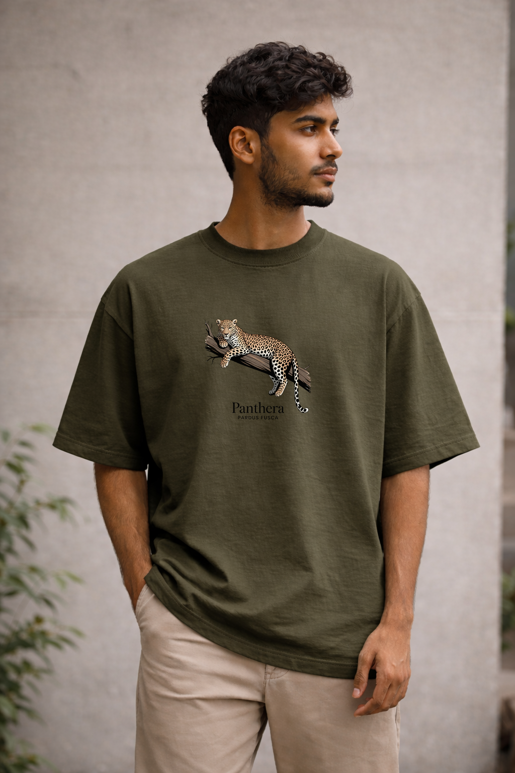 Leopard : Heavyweight Oversized 100% pure Cotton (240 GSM)T-Shirt