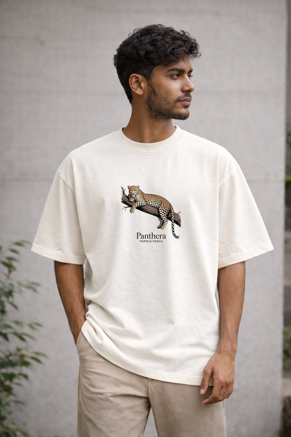 Leopard : Heavyweight Oversized 100% pure Cotton (240 GSM)T-Shirt