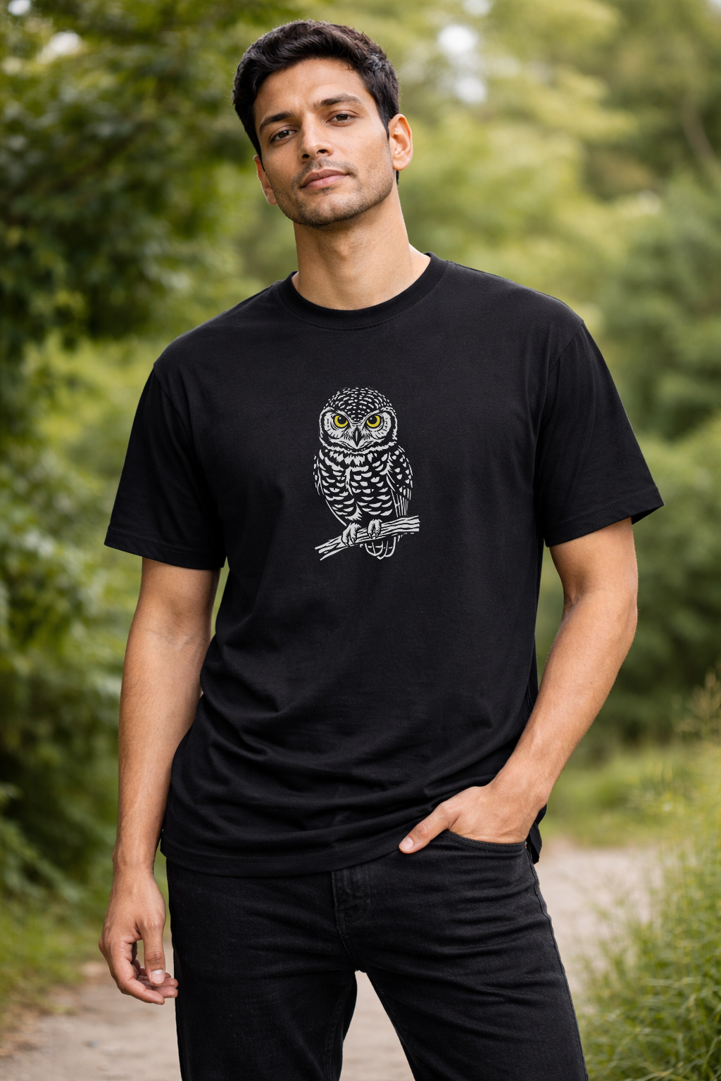 Indian Owlet Lightweight Classic Regular Fir T-Shirt