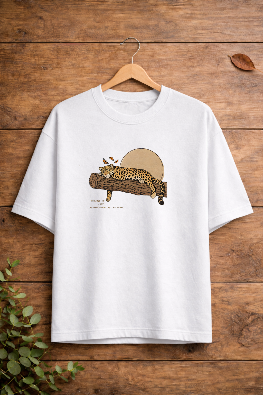 Resting Leopard Oversized T-Shirt