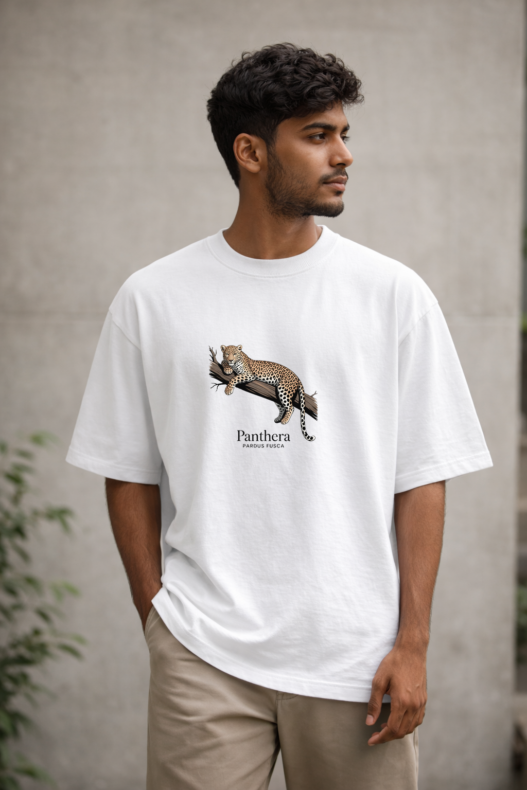 Leopard : Heavyweight Oversized 100% pure Cotton (240 GSM)T-Shirt