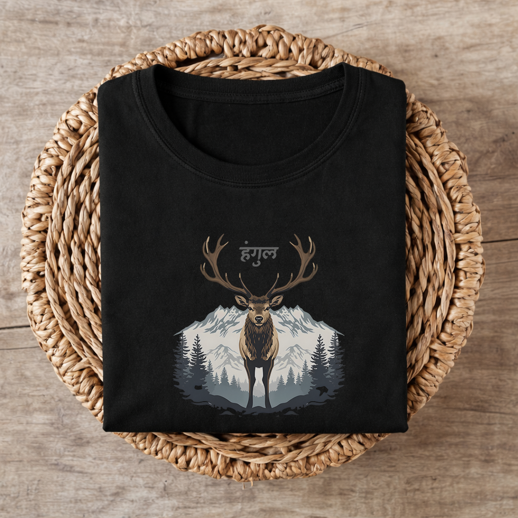 🦌 The High-Alpine Regular Fit T-Shirt: Kashmiri Hangul