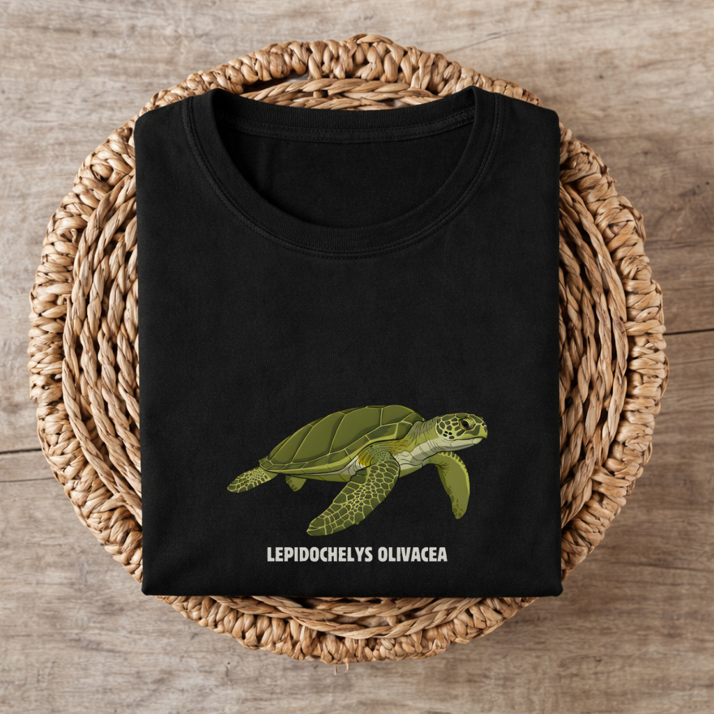🌊 The Ocean Rider Regular Fit T-Shirt: Olive Ridley Turtle